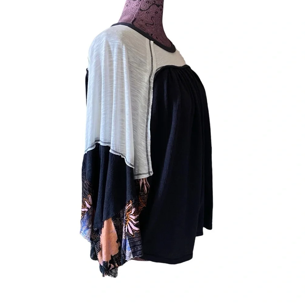 We The Free Free People Sz XS Friday Fever Boho Top Wing Sleeves